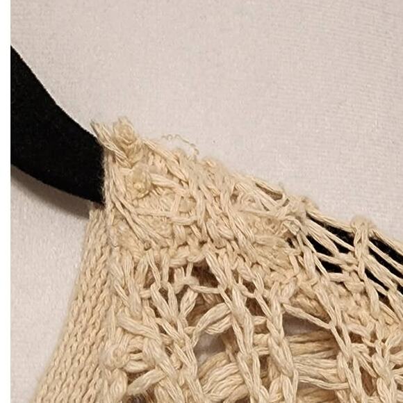 Urban Outfitters UO Sasha Striped Cropped Crochet Sweater Size Small - Picture 11 of 11